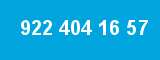 922 404 16 57 922 404 16 57